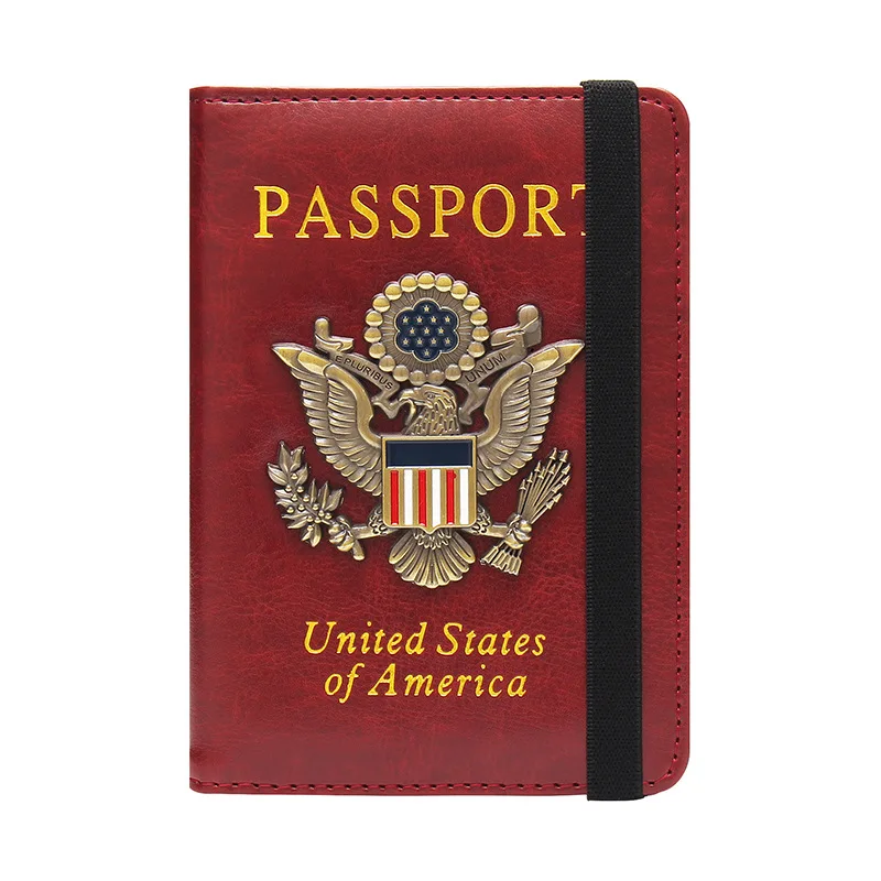 RFID Passport Holder Wallet - PU Leather Travel Accessory for Secure ID and Card Storage