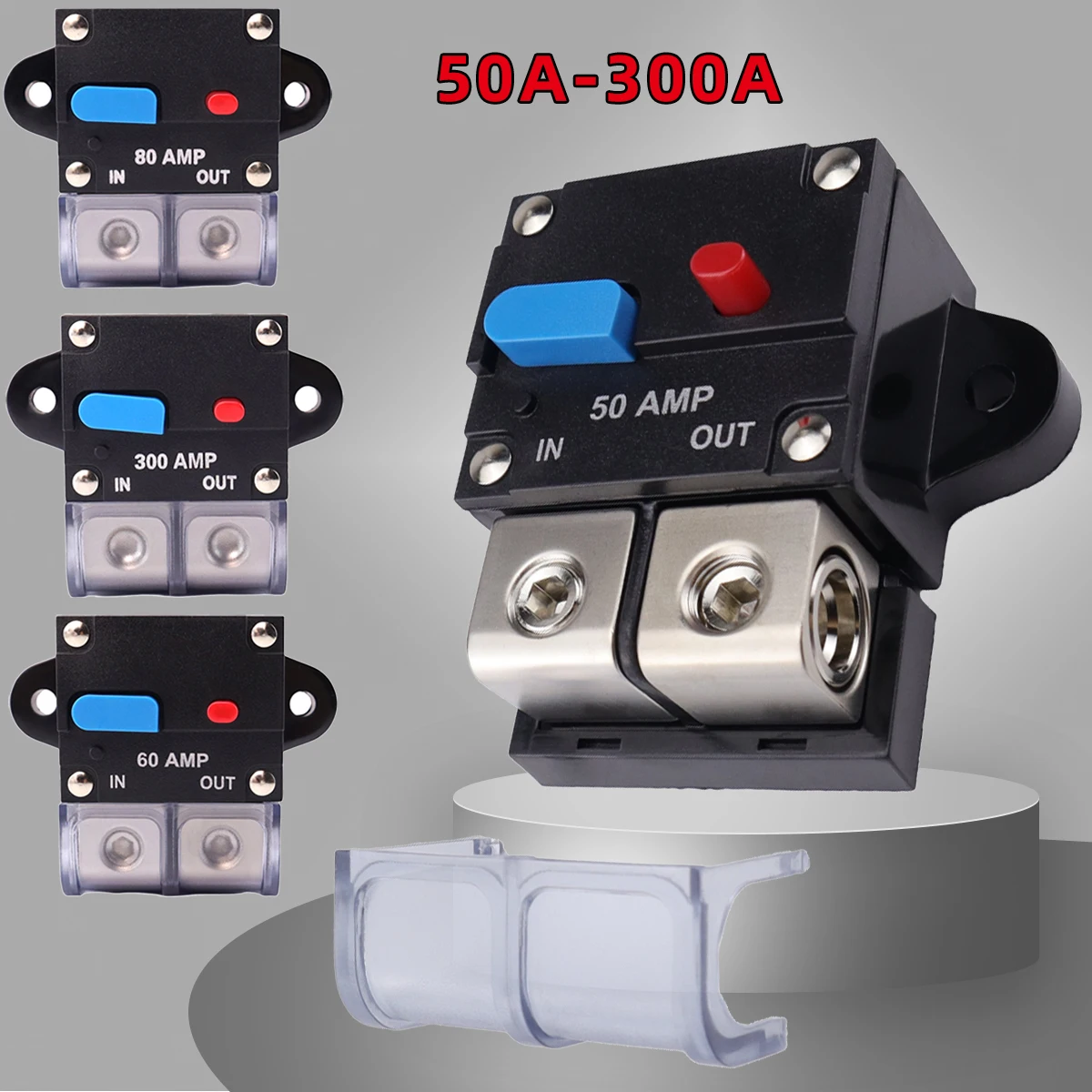 Disjuntor Marinho 30A 12V DAIERTEK - Fusível Reajustável À Prova D'Água Para Carro, Barco E RV | 2 Unidades