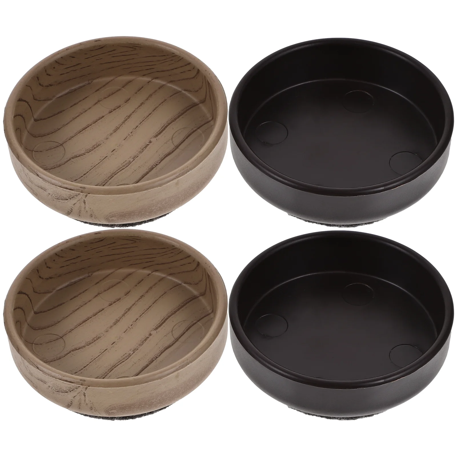 

4 Pcs Felt Furniture Foot Cups Sofa Small Chair Wheel Stopper Compact Coasters Non-slip Couch Stoppers Multi-function