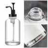 2Pcs 17oz Coffee Syrup Dispenser Clear Glass Syrup Pump Bottle Coffee Bar Accessories Shampoo Dispenser for Home Hotel 5