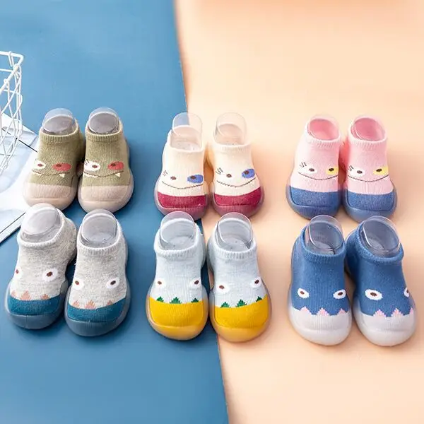 Newborn Socks With Rubber Soles Cartoon Baby Shoes Infant Sock