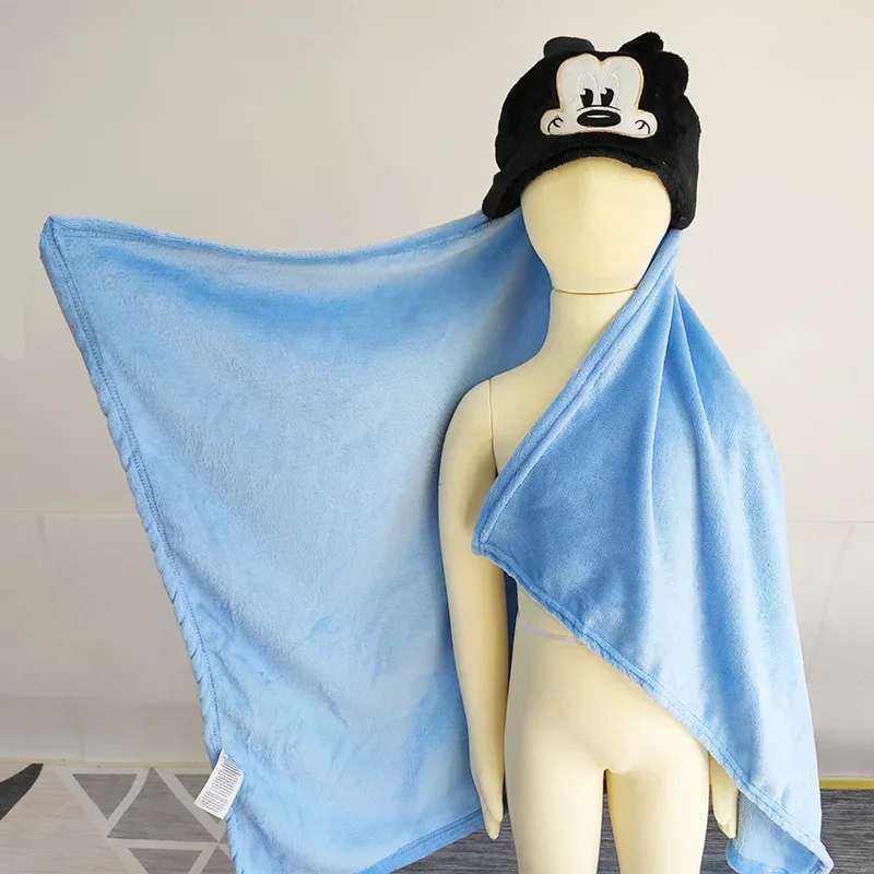 Anime Baby Bathrobe Bath Blankets Cute Hello Kitty Stitch Minnie Mouse Cartoon Shape Child Kids Hooded Cloak
