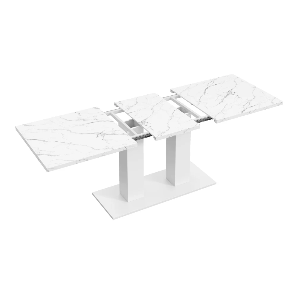 140/180*70cm Abnehmbarer Esstisch, für 6-8 Personen, rechteckige Form, verdickte Tischplatte, schlichter Stil, für Esszimmer – Detail 10