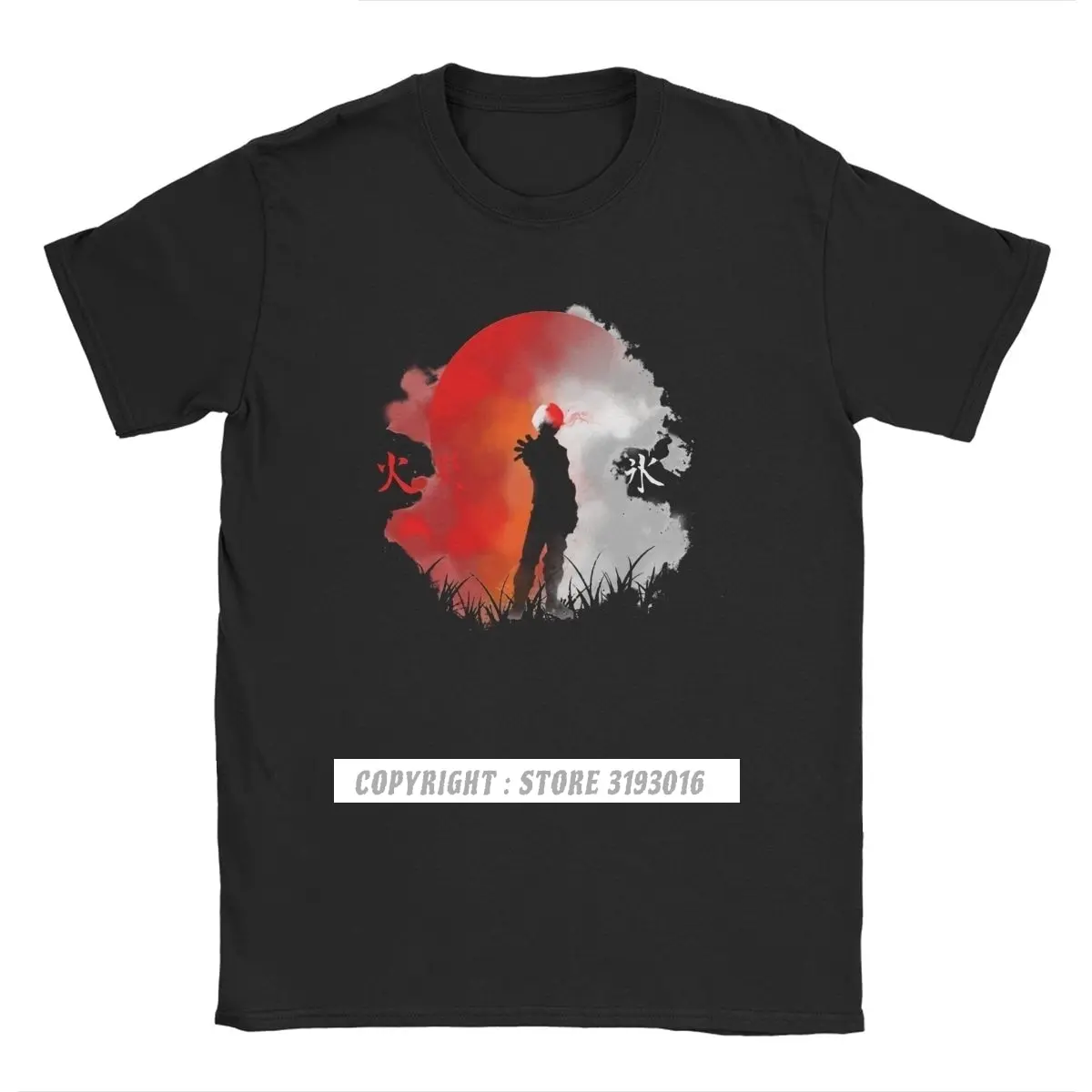

Men T Shirts Ice And Fire Boku No Hero Academia Manga Bakugo All Might Anime T Shirts Japan Tees Camisas Hombre