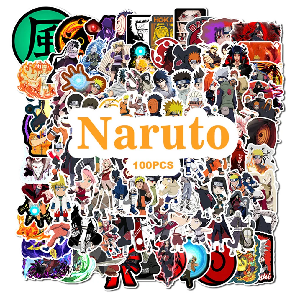 

10/30/50/100pcs Cartoon Anime NARUTO Stickers for Kid Toy DIY Phone Case Skateboard Helmet Classic Cool Waterproof Sticker Decor