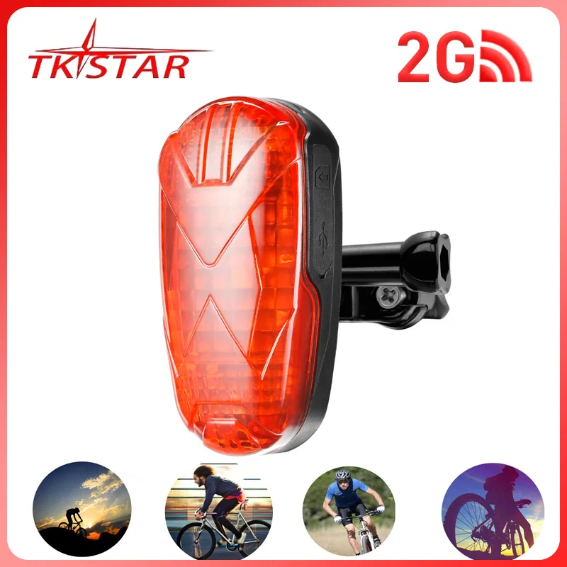 Bike Gps Tracker Move Shock Alarm Fanale Posteriore Bicicletta Localizzatore Gprs Impermeabile Mini Dispositivo Di Localizzazione Piattaforma Gratuita