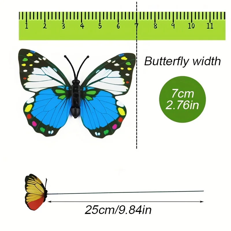 Imulation Butterfly Garden Yard Planter Butterfly Flower Colorful Arrangement 10PCS Indoor/Outdoor Decor Flower Pots Decoration butterfly decoration garden art decor