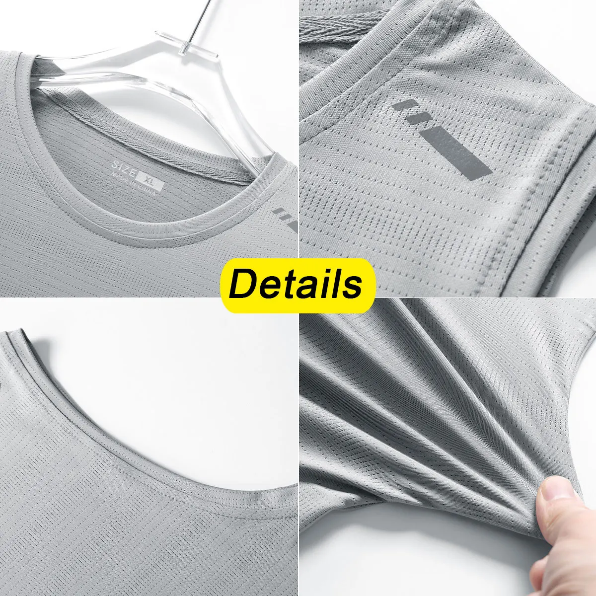 Running vests men's summer breathable sleeveless quick drying