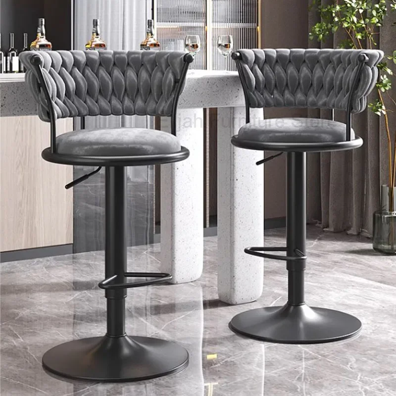 

Stylish Lounge Bar Stool Minimalistic High Quality Modern Swivel Nordic Chair Adjustable Comfortable Barkrukken Furniture