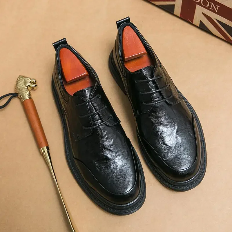 

Spring and Autumn Men's Shoes Low-Cut Workwear Martin Fashion Shoes British Wild Business Formal Casual Leather Shoes Men's Work