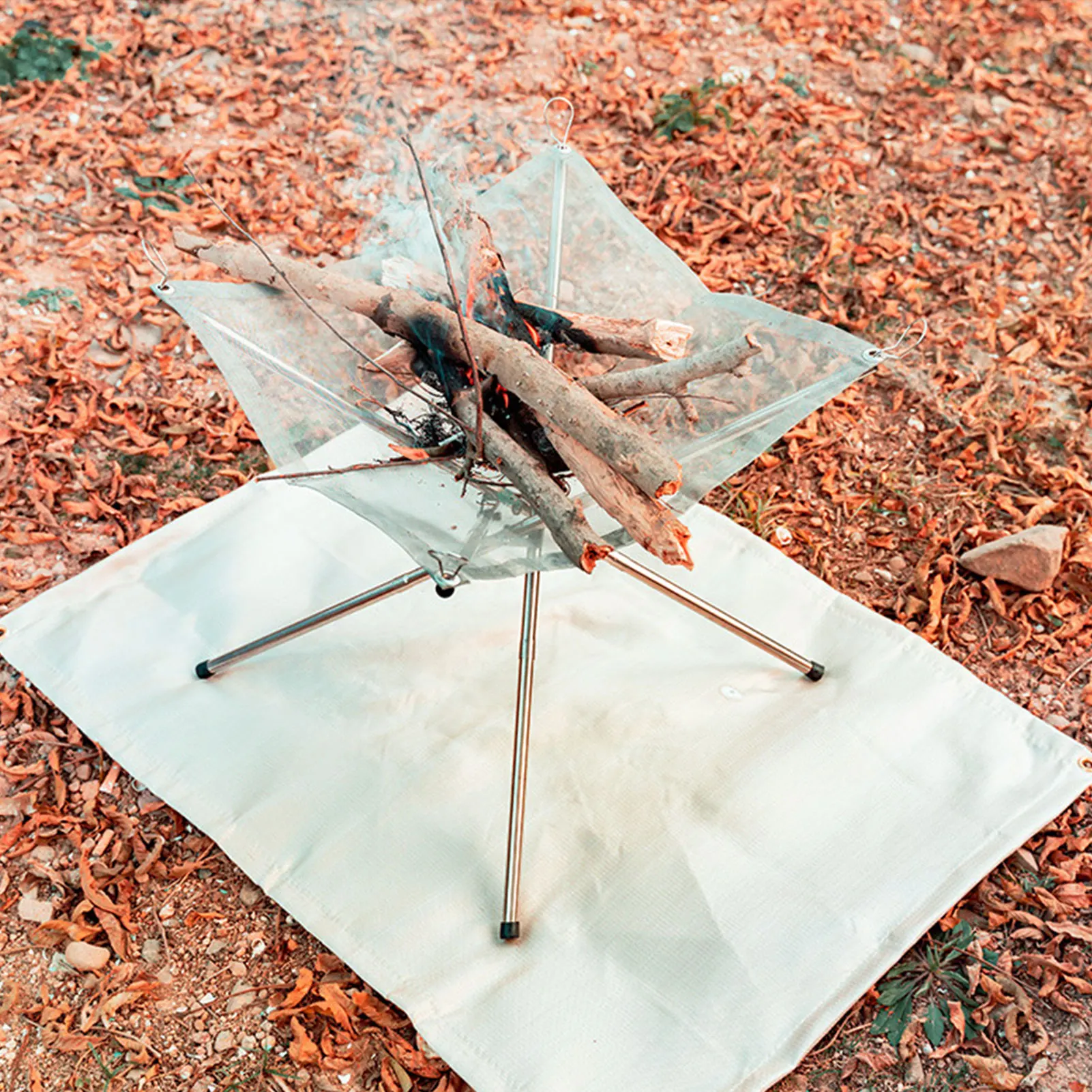 Camping Fireproof Mat Grill Stove Mat BBQ Mat Grilling Wood Stove