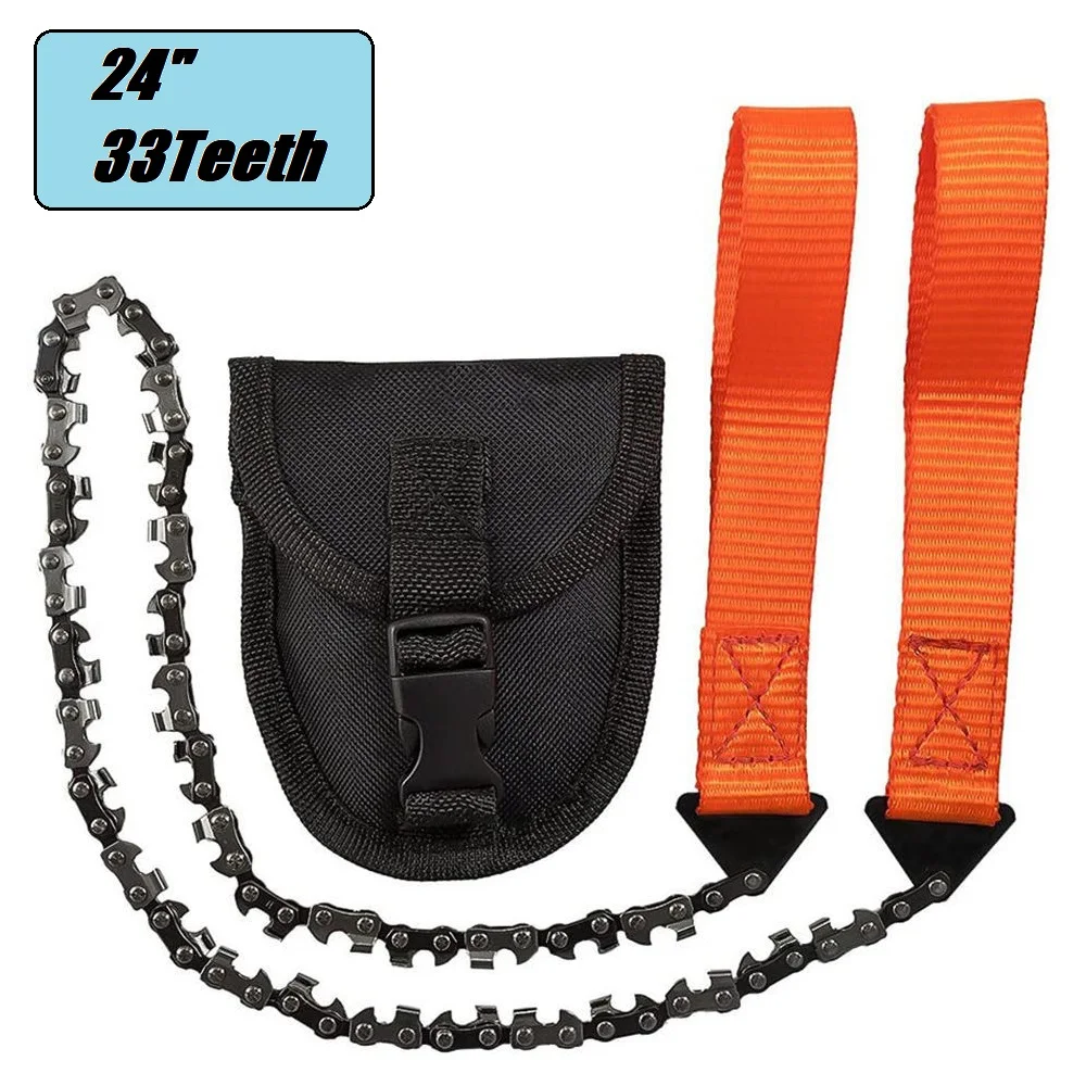 Portable Survival Chain Camping Garden 24'' Survival Hand Zipper Saw
