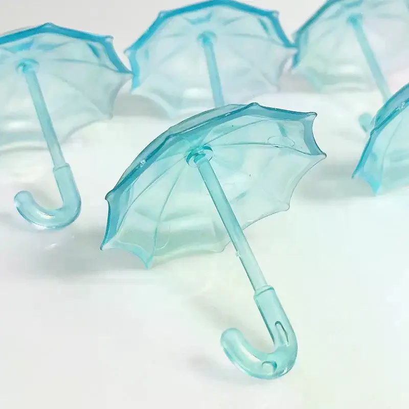 1Pcs Mini Transparent Plastic Umbrella - Dollhouse Furniture Accessories Kids Play Toy Creative Home Decoration Dollhouse Decor