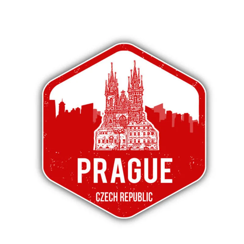 

Car Sticker Prague City Czech Republic PVC Decal Stickers for Volkswagen Vinyl Waterproof Stickers K46