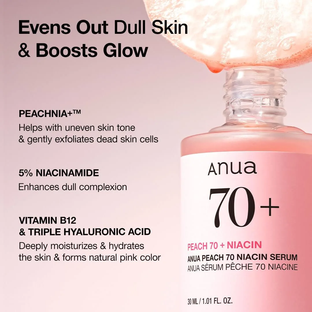 Anua Korean penetration 70 Niacinamide Serum 30ml For Sensitive Skin Combination