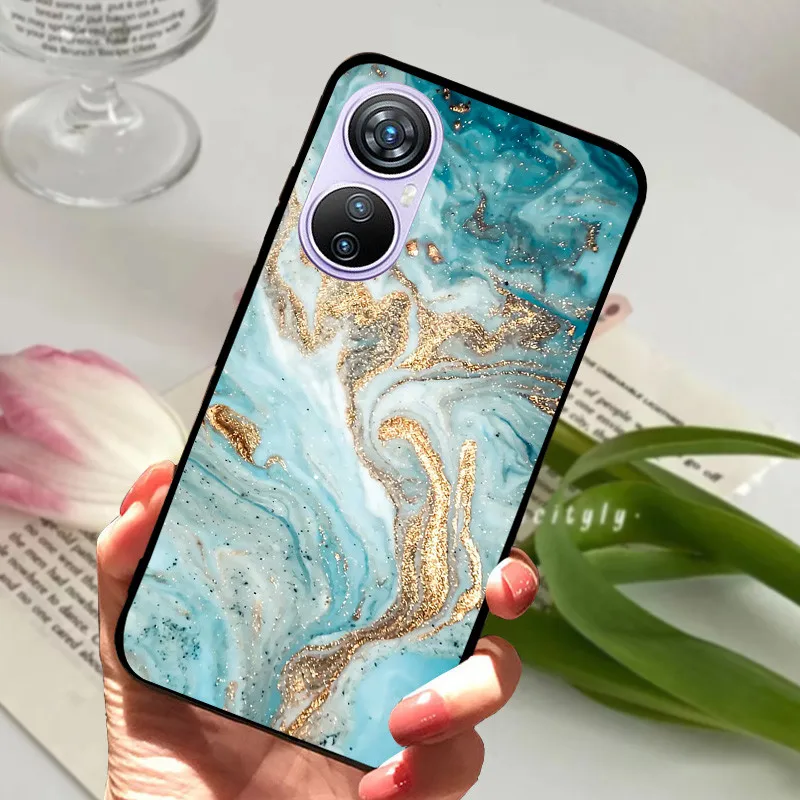Animal Cartoon Soft Silicone Black Phone Case, 6.67 Premium Cover