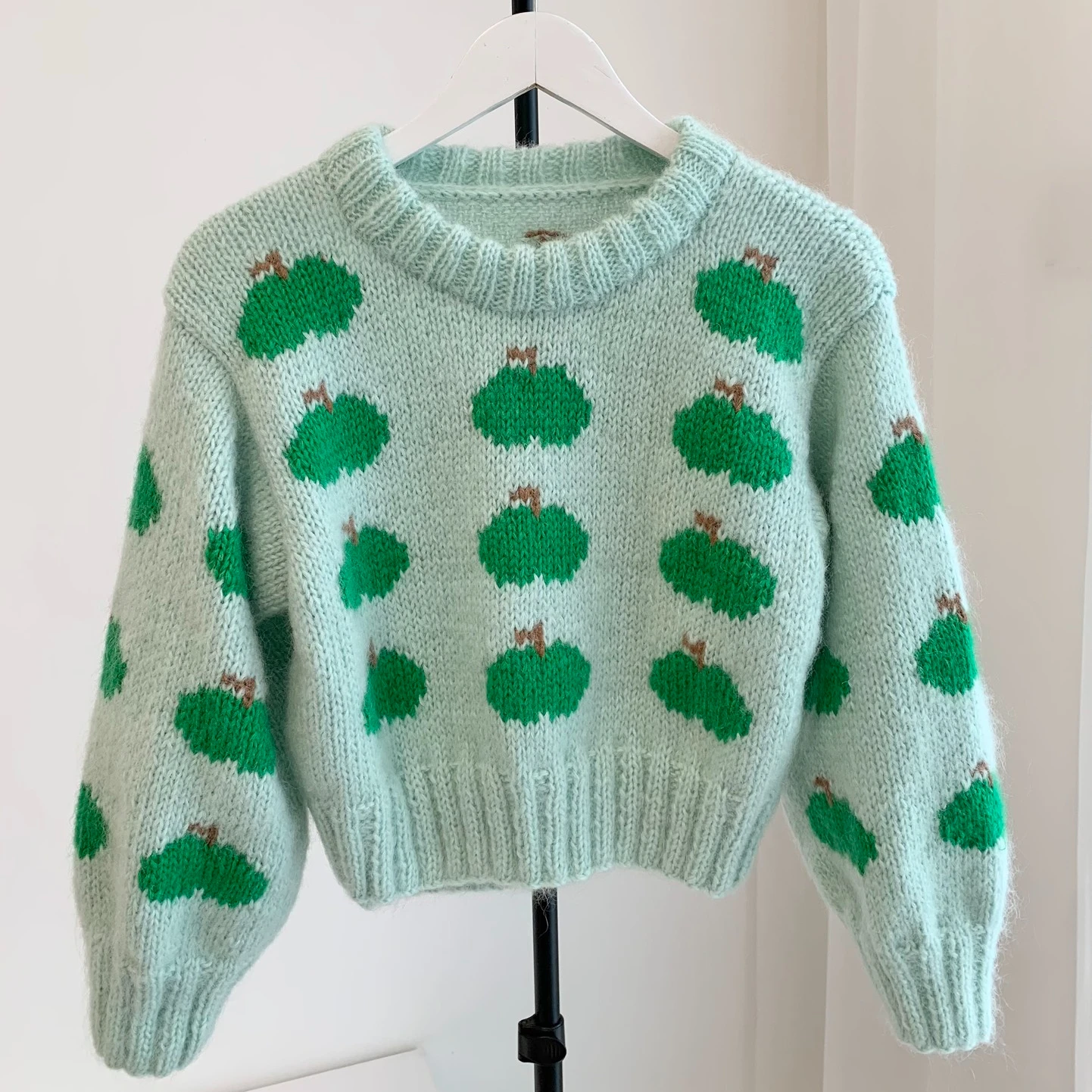 

Women Tree Pattern Handmade Crochet Sweater Long Sleeve casual Knitted Pullover tops