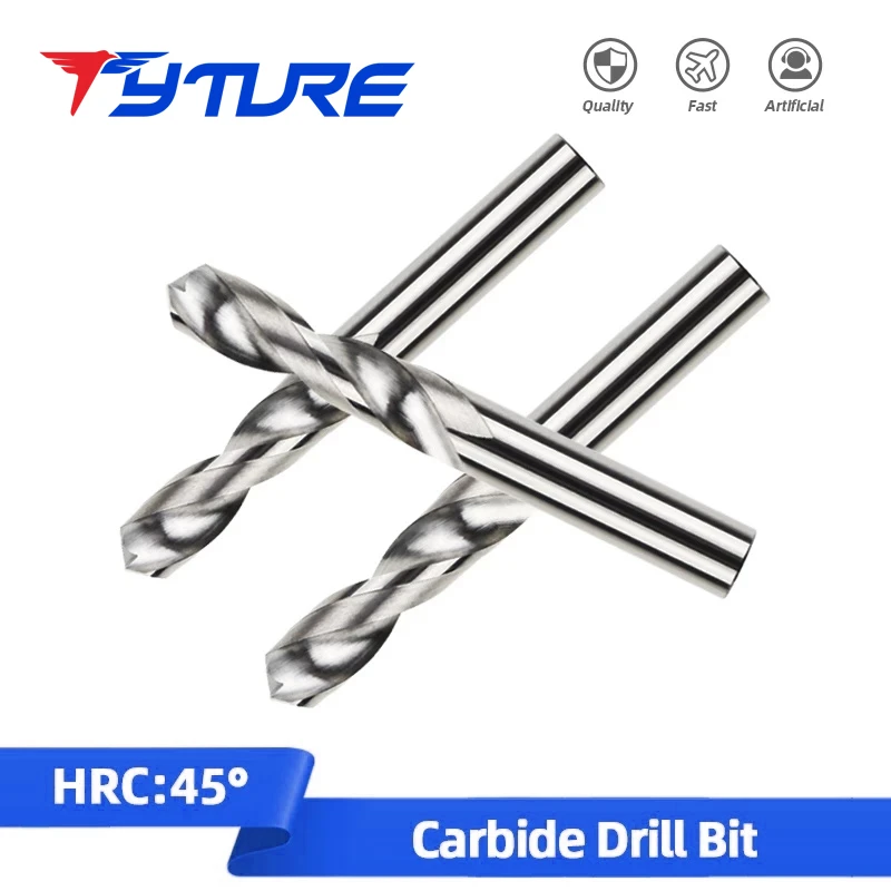 HRC45 Tungsten Carbide Bit Titanium Metal Drill 1.020mm Metal Working