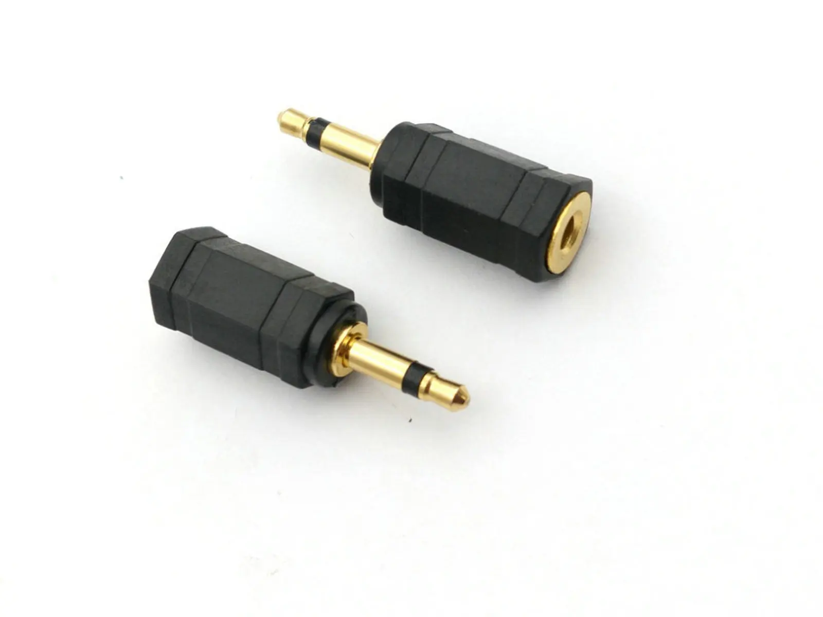 Connector Adapter 4pcs Gold 3.5mm Mono Plug(Male) to 3.5mm Stereo Jack(Female) Adaptor