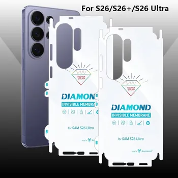 2 Pellicole Protettive Idrogel per Retro e Lati per Samsung Galaxy S25 S24 S23 S26 Ultra Plus, Protezione Schermo Morbida HD Trasparente Opaca