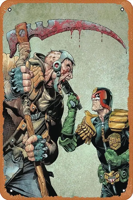 

Металлические оловянные знаки в стиле ретро, плакат по фильму судьи DREDD MEGAZINE #432 (C: 0-1-2), металлические оловянные знаки в стиле ретро, плакат по фильму 8x12 дюймов