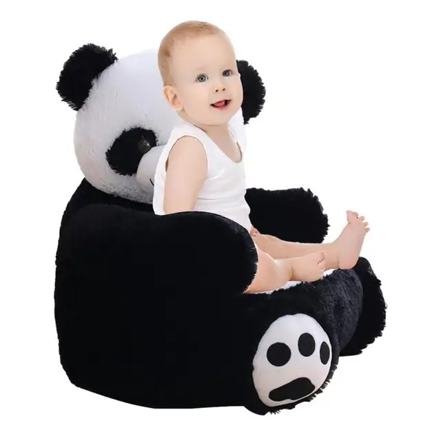 Kids Panda Sofa Soft Sitting Sofa For Children Plush Panda Sitting Support Seat Toddler Animal Furniture Reading Sofa Chair