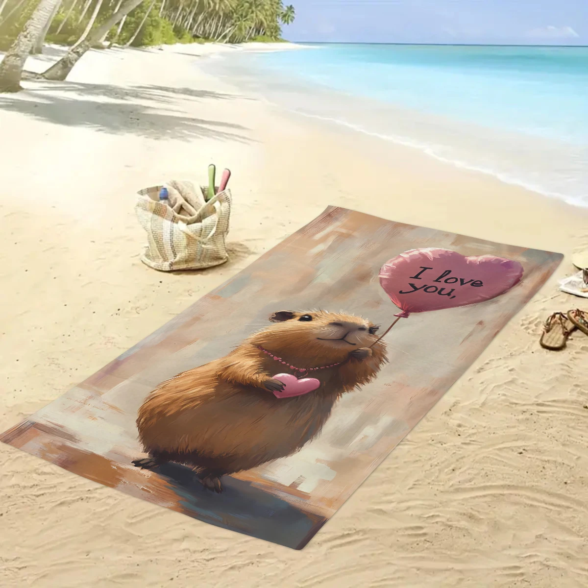 Cute Dolphin Beach Towel Quick Drying Microfibre Swimming Towel_voghion.com