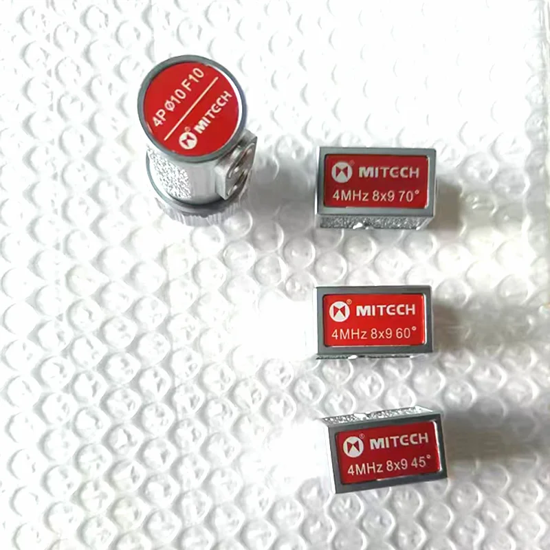 Mitech 4MHz 8x9mm 45 60 70 Degree Angle Beam Probe Transducer Apply for Mitech Ultrasonic Flaw Detector