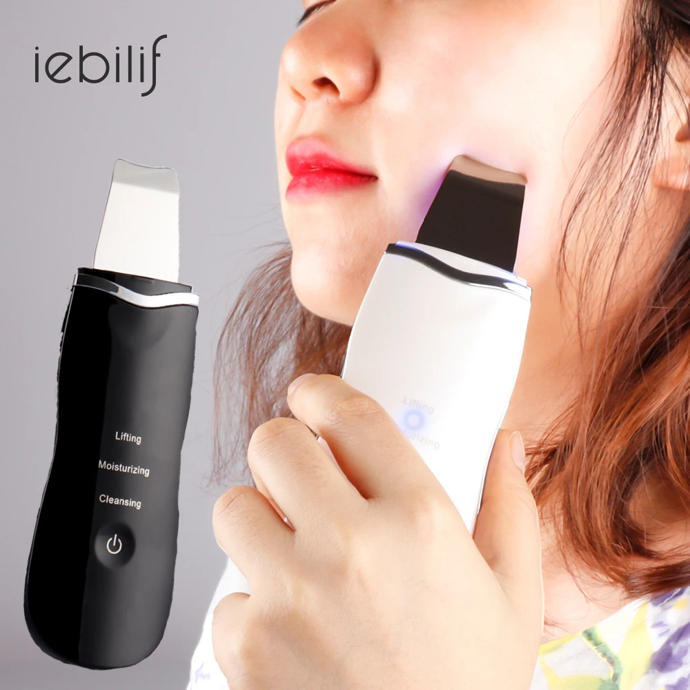 Ultrasonic Face Skin Scrubber Facial Cleaner Peeling Vibration