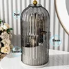 360° Rotating Makeup Brush Holder With Lid Luxury Cosmetic Organizer Lipstick Eyebrow Pencil Holder Eye Shadow Storage Box 5