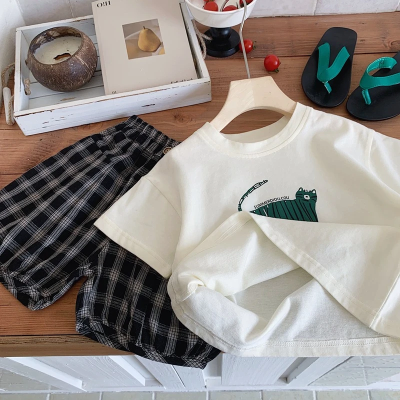 2025 New Summer Clothing Printed Cartoon Fashion Short Sleeve Tops Tees Children's Wear Casual T-shirt Crewneck Kids T Shirts 5