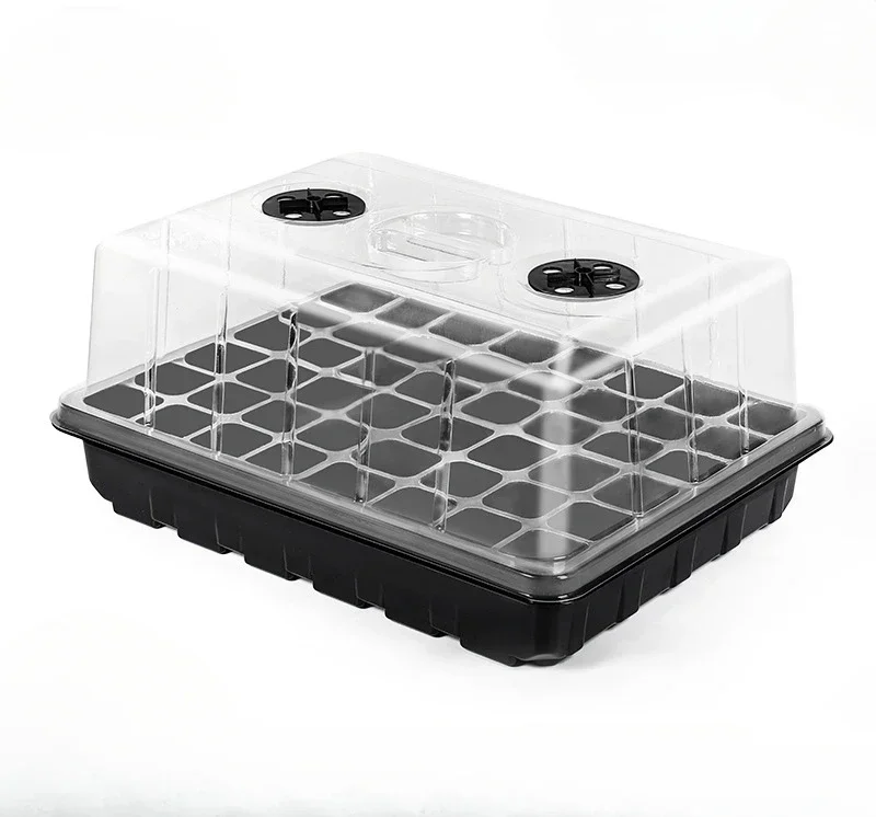 Seed Starter Tray Seedling Tray 1/3pc 24/48 Holes Seedling Box Flower Pots Sprouting Box Planting Incubator Gardening With Transparent Lid