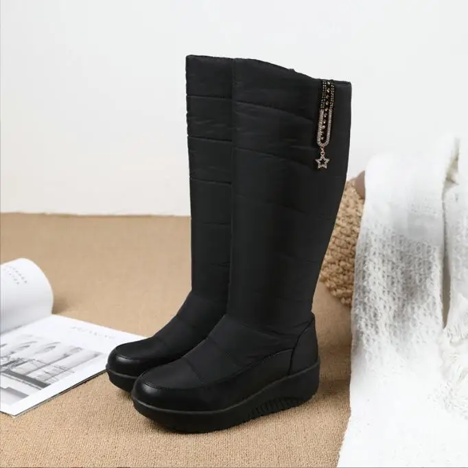 Classic Wedges Snow Boots Women Winter Shoes Platform Women's Over-the-Knee Boots Female Fashion Sexy Water-proof Shoes Large