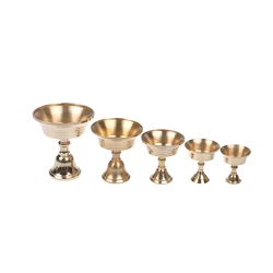 Multi-Size Golden Copper Alloy Candle Holder Candlestick Candelabrum Home Decor