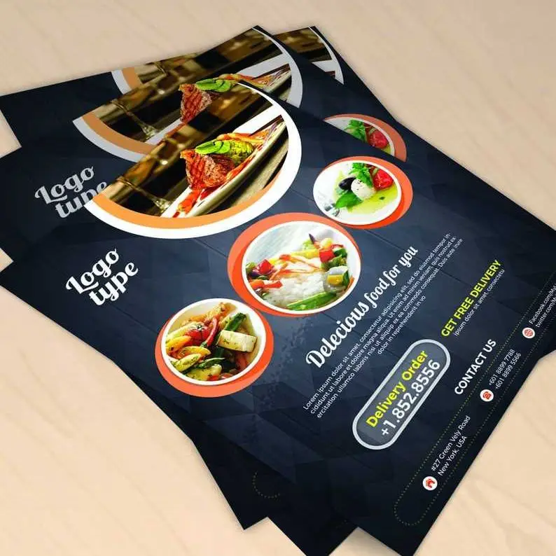 Papel Revestido Personalizado Impressão a Cores Dupla Face Design Livre Flyer 157gsm 100 Pcs