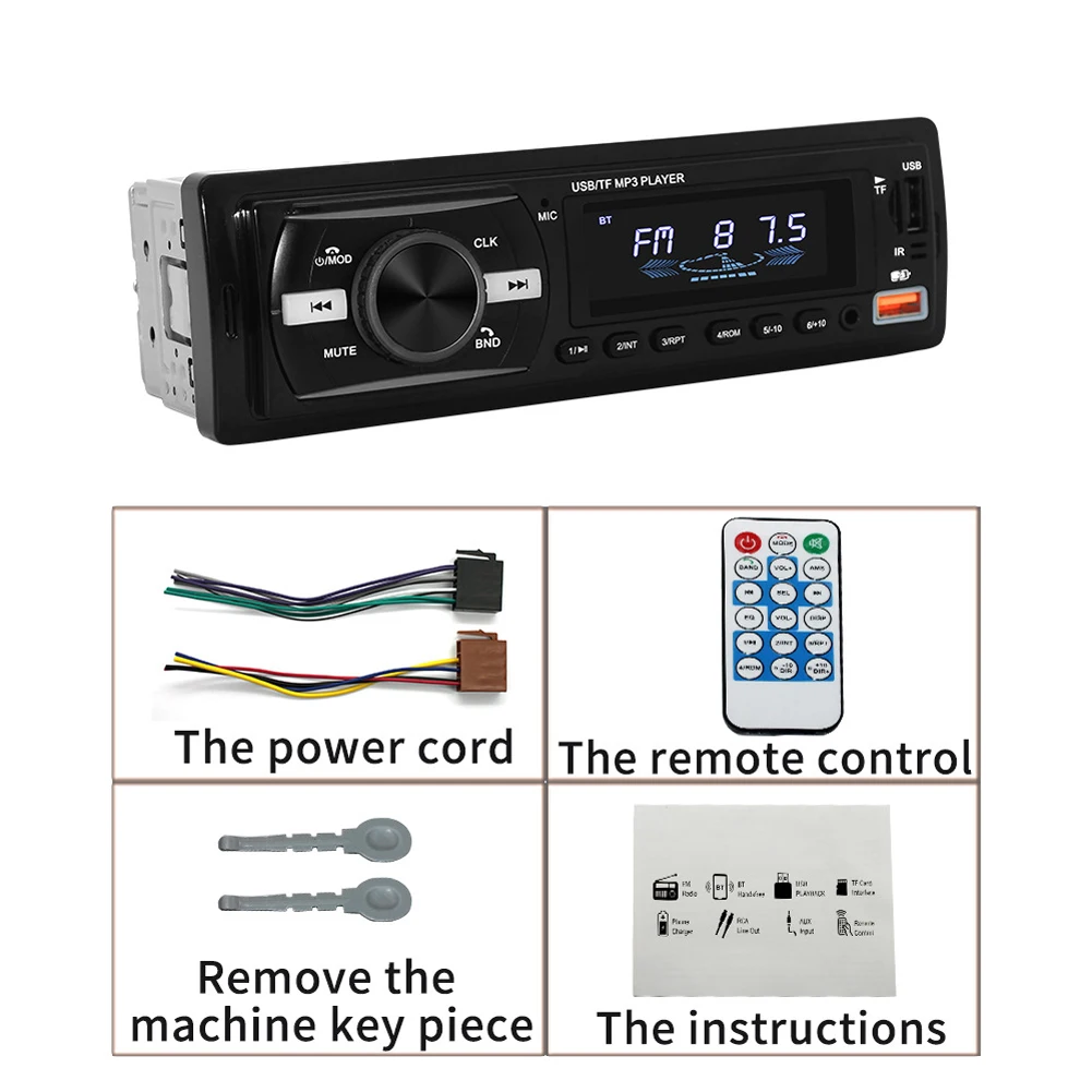 Car MP3 Player USB Port MP3 Car Radio Bluetooth-compatible Multimedia Player
