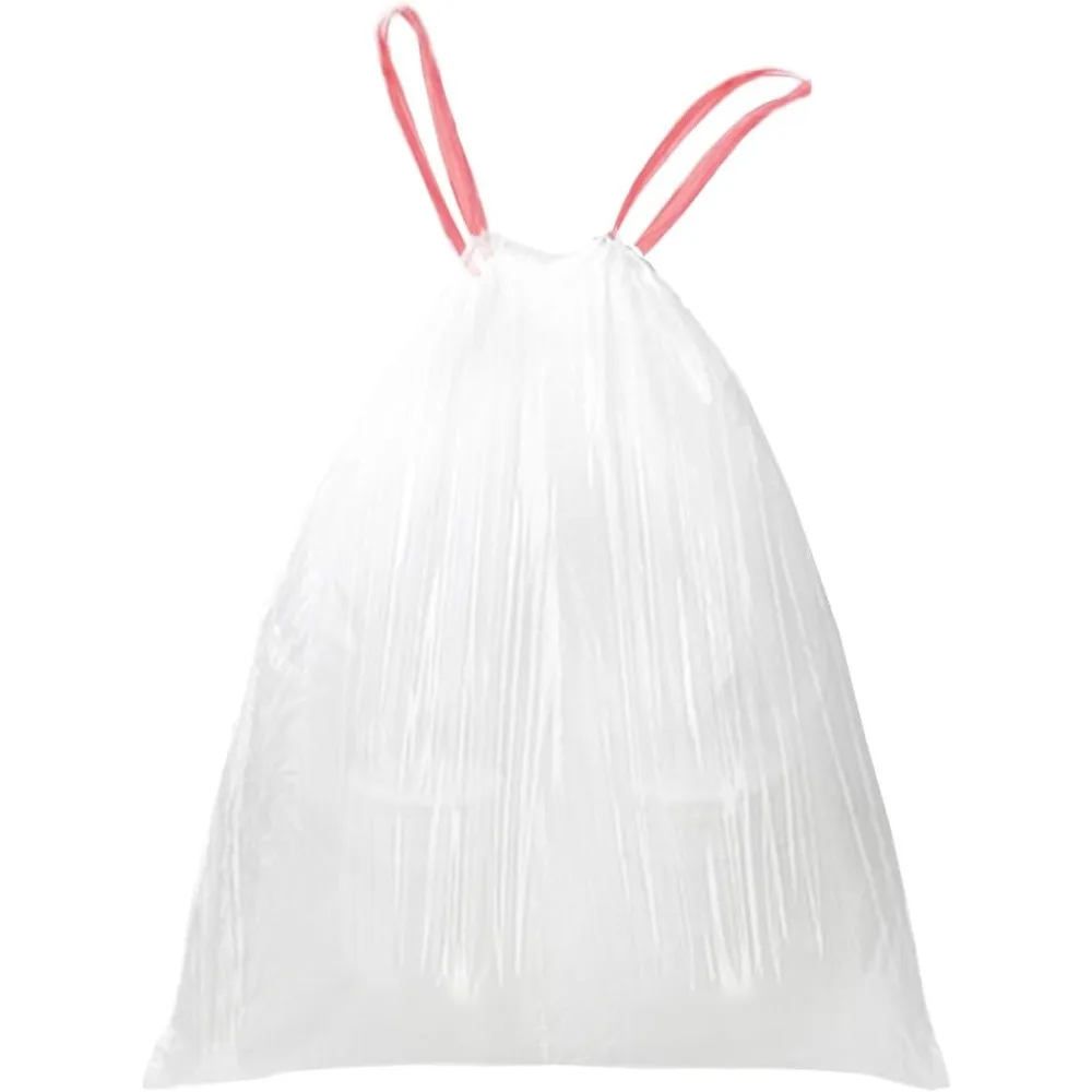13-Gallon Drawstring Trash Bags – 28-Pack Unscented White 1