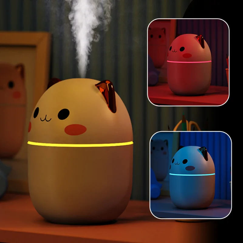 

250ml Mini Car Air Humidifier USB Aromatherapy Essential Oil Diffuser with Color Night Light Portable Sprayer for Home Car