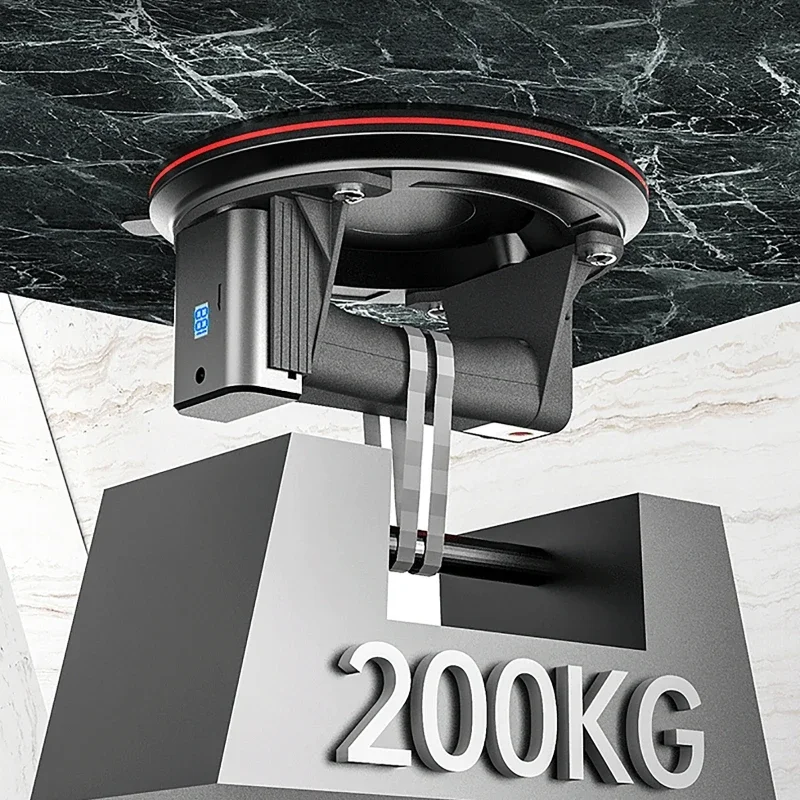 200kg Electric Vacuum Suction Cup Strong Bearing Capacity 8 Inch Sucker Air Pump With Battery Granite Tile Glass Manual Lifting