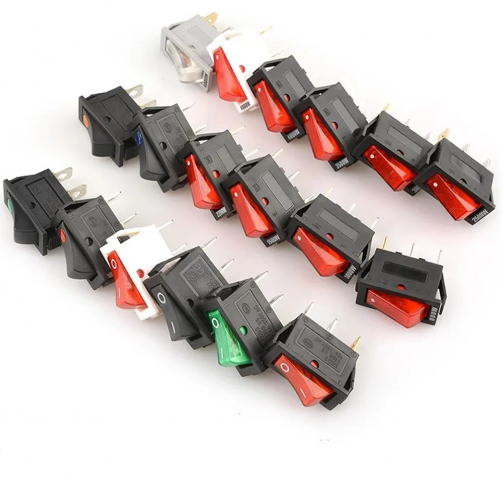 2 posições, 10A, 250V, 15A, 125V, AC,