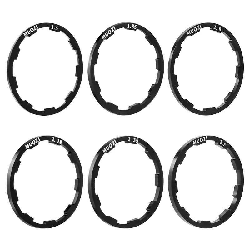 MUQZI 5개입 자전거 허브 와셔 7 8 9 10 11단 카세트 프리허브 바디 스페이서 1mm 1.5mm 1.85mm 2mm 2.18mm 2.35mm 2.5mm
