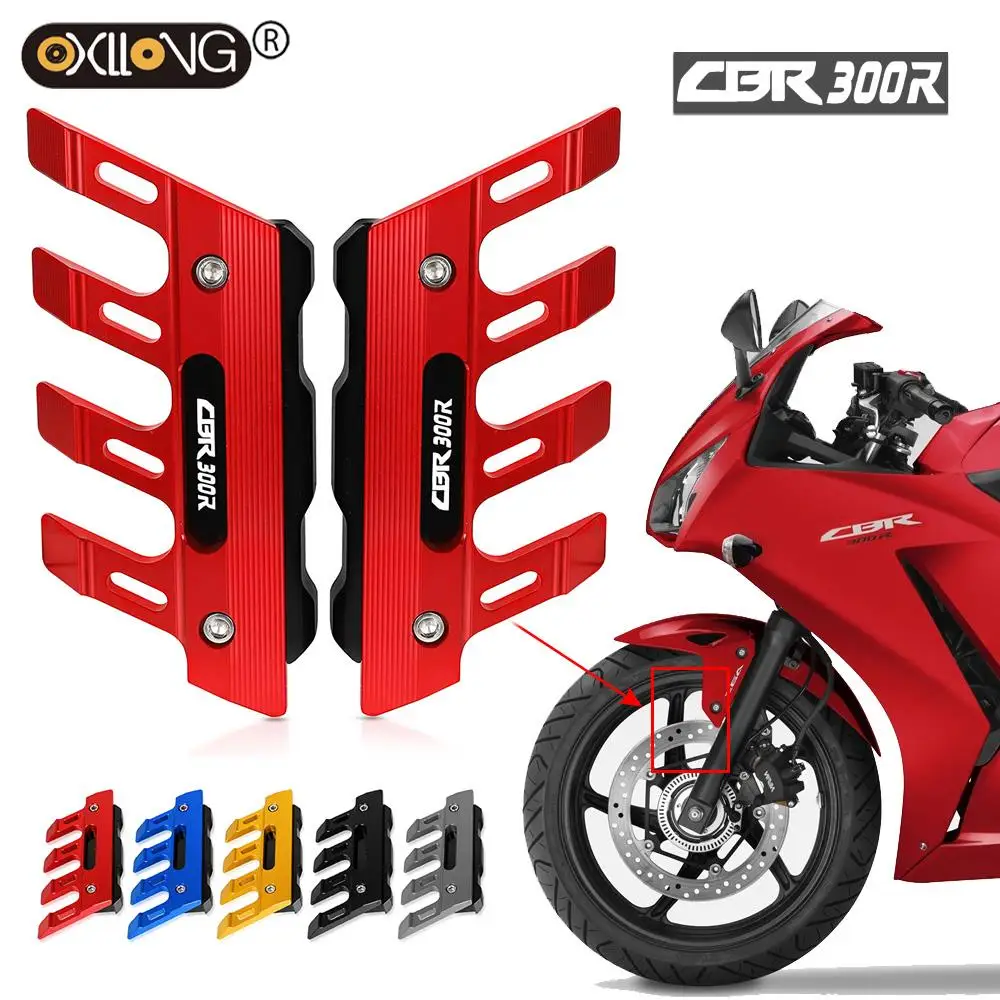 

Motorcycle Mudguard Side Protection Block Front Fender Side Anti-fall Slider CNC Aluminum For Honda CBR300R CB300F FA 2014-2018