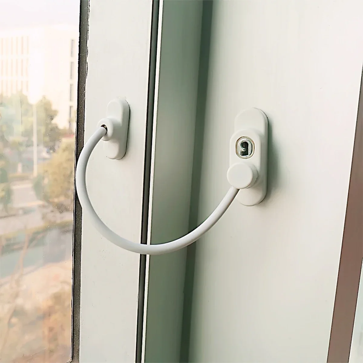 Window Door Cable Restrictor Ventilator Safety Chain Lock Kits Stainless Steel