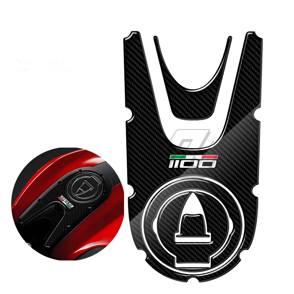 

For Ducati Monster 1100 Evo 2008-2014 3D Carbon-look Motorcycle Gas Cap Sticker Tank Pad Protector