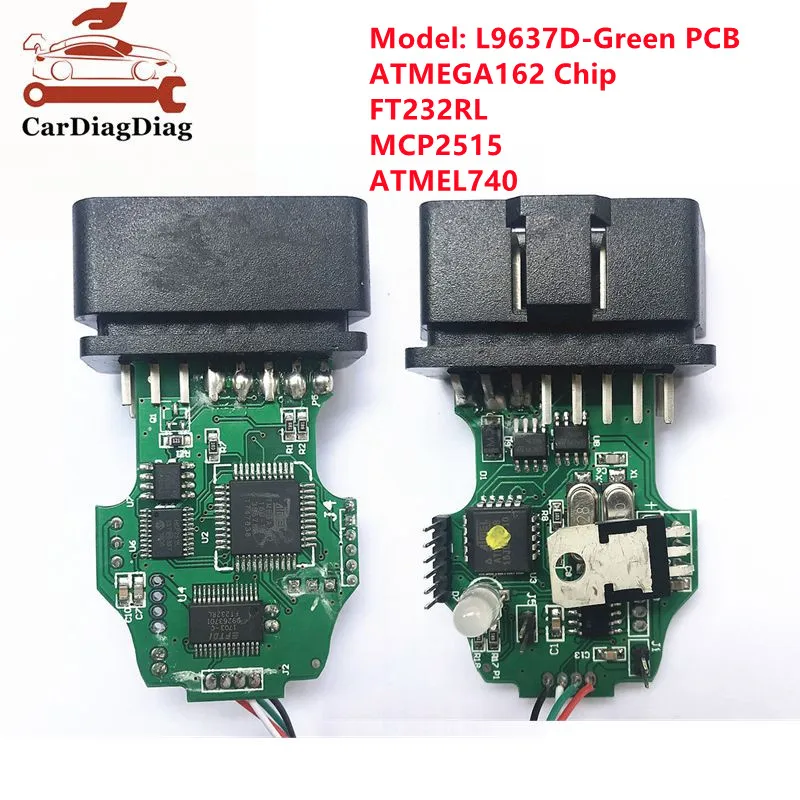 Obd2 16Pin Strumento Diagnostico Per Auto Vagcom 17.8 Cavo Atmega162 Multilingue Chip Ftdi Ft232Rl L9637D Pcb Verde Di Alta Qualità