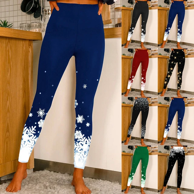 Women's Basic Printed Yoga Pants Stretch Yoga Leggings Gym Jogging