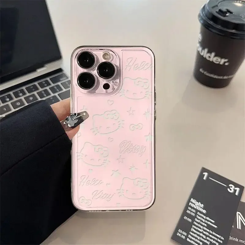 thumbnail image 1 of Sanrio Hello Kitty KT Funda con lazo para Samsung Galaxy A34 5G A55 A35 S24 Ultra S22 Note 20 A54 A13 Funda de silicona, 1 of 5