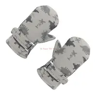 96GC Kids Winter Ski Gloves Cartoon Dinosaur Skating Gloves Full Finger Warm Mittens Windproof for Outdoor Activities