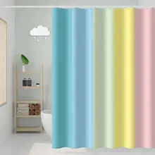 

Shower Curtains 180cm Colorful Stripe Sweet Geometric Bathroom Curtain Water Repellent with Hooks Home Decorative Striped Daily