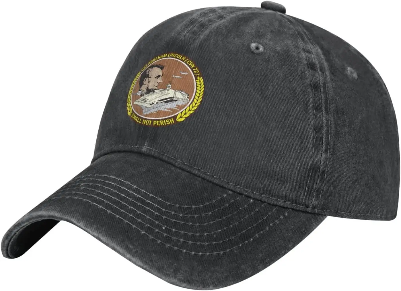 

US Navy USS Abraham Lincoln CVN-72 Aircraft Carrier 1 Trucker Hat-Baseball Cap Washed Cotton Dad Hats Navy Military Caps